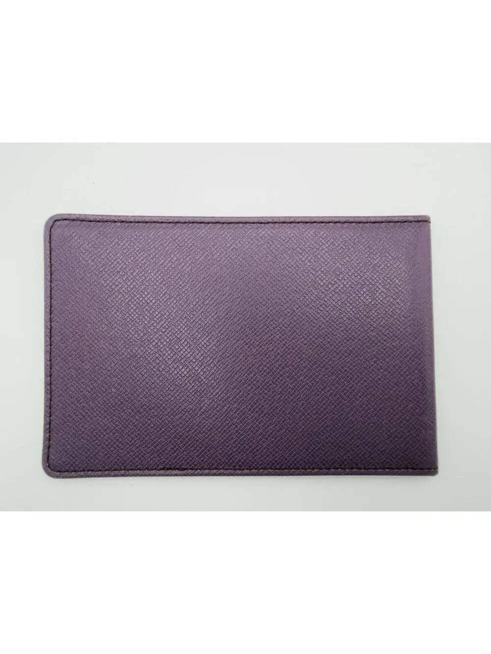 Authentic LV Louis Vuitton Purple Taiga Leather Bifold Pass ID Card Case Holder